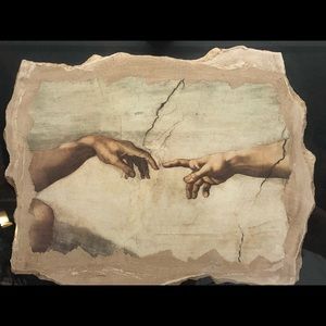 Michelangelo: Creation of Adam in plaster-Italy